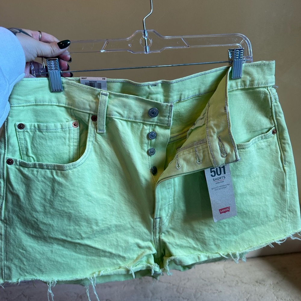 Levi's Women's Lime Green Jean Shorts
